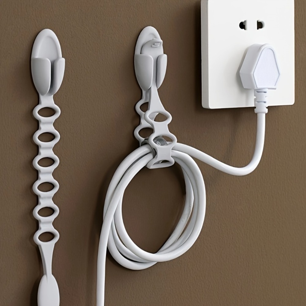 Kitchen Appliances Shelves - Multifunctional Silicone Cable Organizer Cord Tie