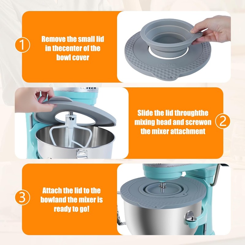Silicone Mixer Bowl Cover Comp - Kitchen Appliances Small reseña y precio