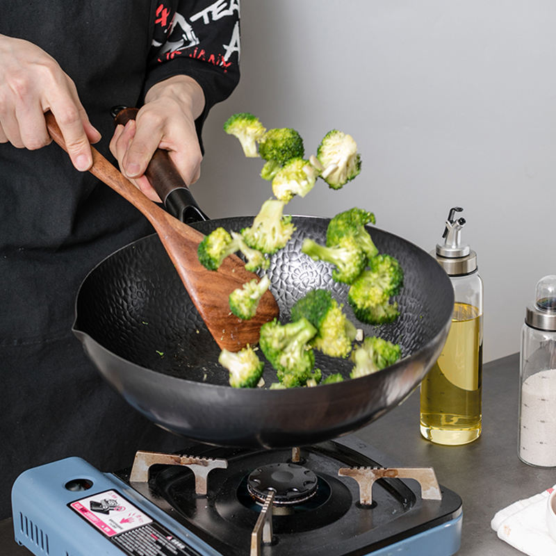 Carbon Steel Wok Pan 32cm Stir - Wok Electric Flat reseña y precio