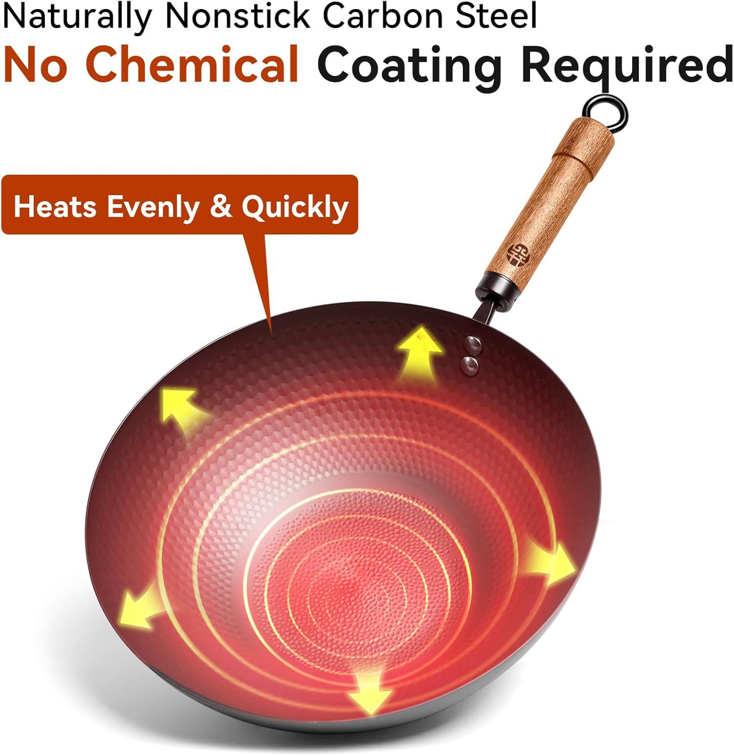 Carbon Steel Wok Pan with Lid, - Wok Electric Flat reseña y precio