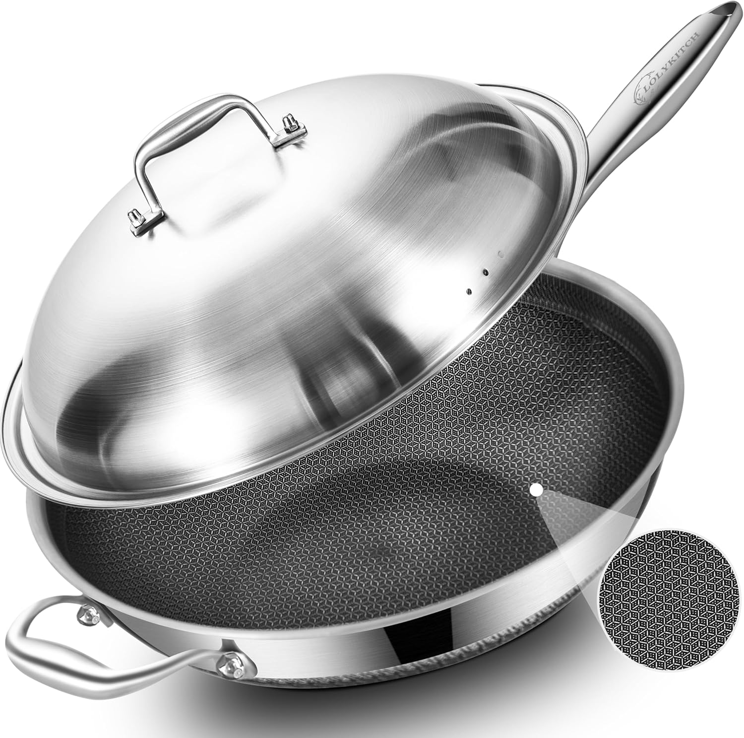 14.5 Inch Nonstick Stainless S - Wok Electric Flat reseña y precio