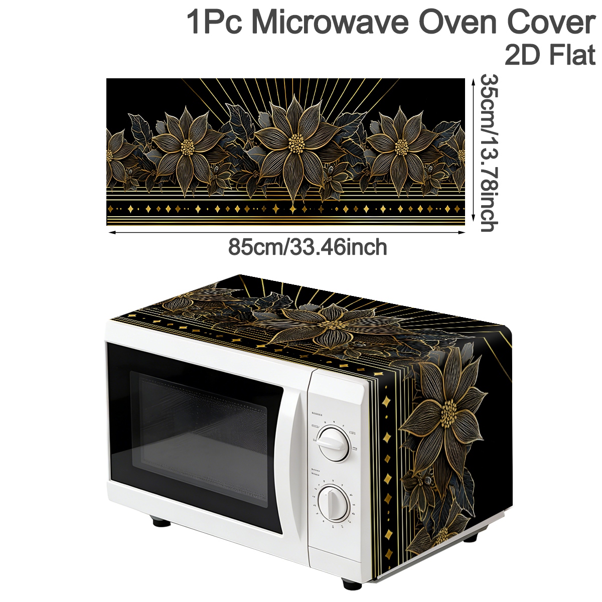 Luxury Black Gold Floral Micro - Kitchen Appliances Luxury reseña y precio