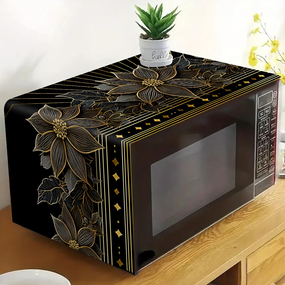 Luxury Black Gold Floral Micro - Kitchen Appliances Luxury reseña y precio