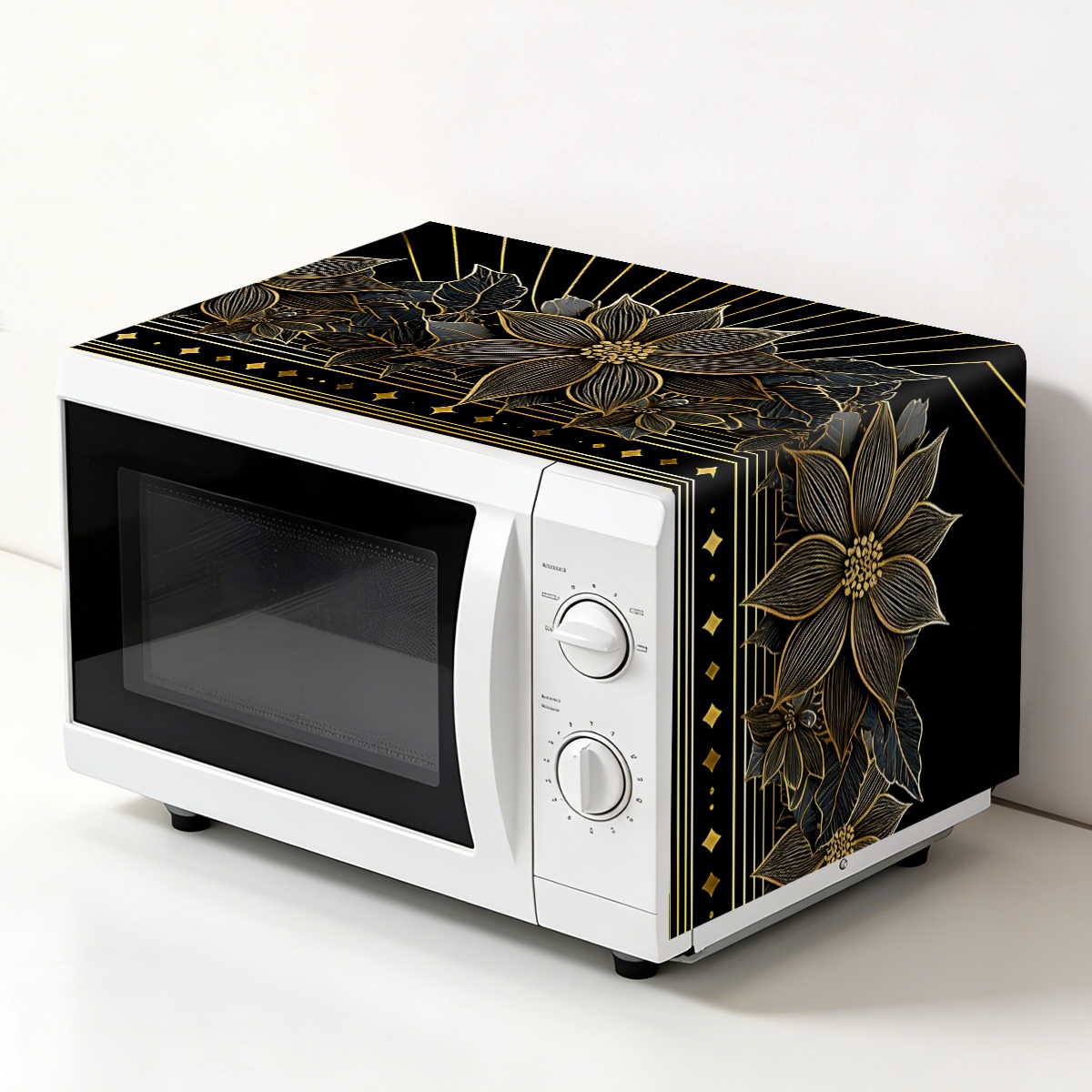 Luxury Black Gold Floral Micro - Kitchen Appliances Luxury reseña y precio