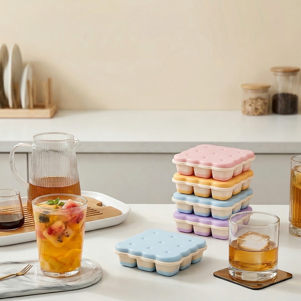 Cookie Shaped Plastic Ice Cube - Kitchen Appliances Shelves reseña y precio