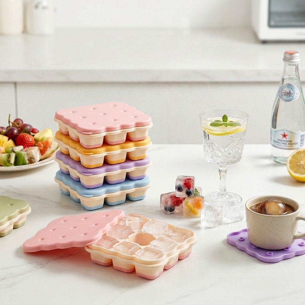 Cookie Shaped Plastic Ice Cube - Kitchen Appliances Shelves reseña y precio