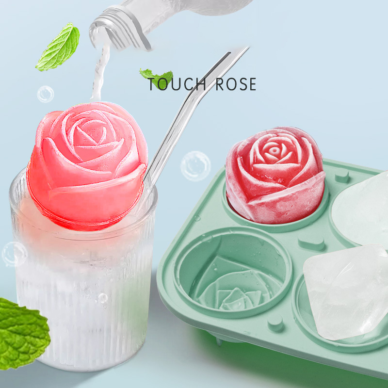 3D Rose Diamond Round Ice Cube - Kitchen Appliances Shelves reseña y precio
