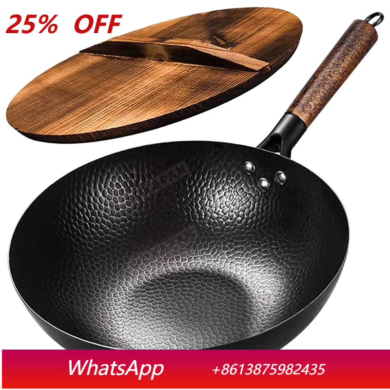 Carbon Steel Wok Pan 32cm Stir - Wok Electric Flat reseña y precio