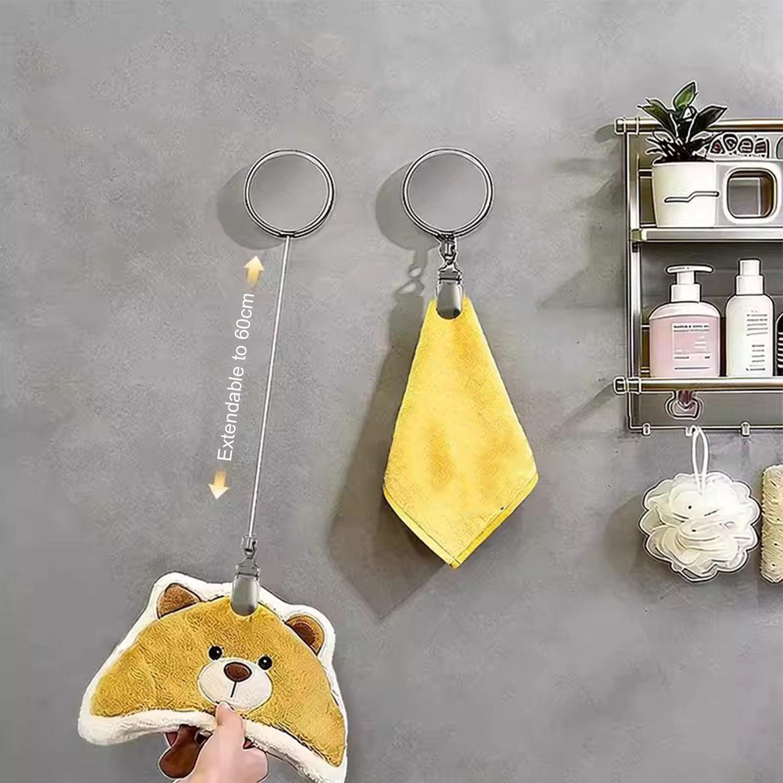 Retractable Towel Rack Self-Ad - Kitchen Appliances Shelves reseña y precio