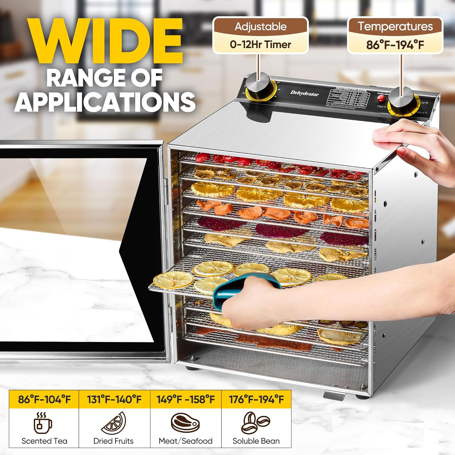 Commercial Home Stainless Stee - Dehydrator Tray Electric reseña y precio