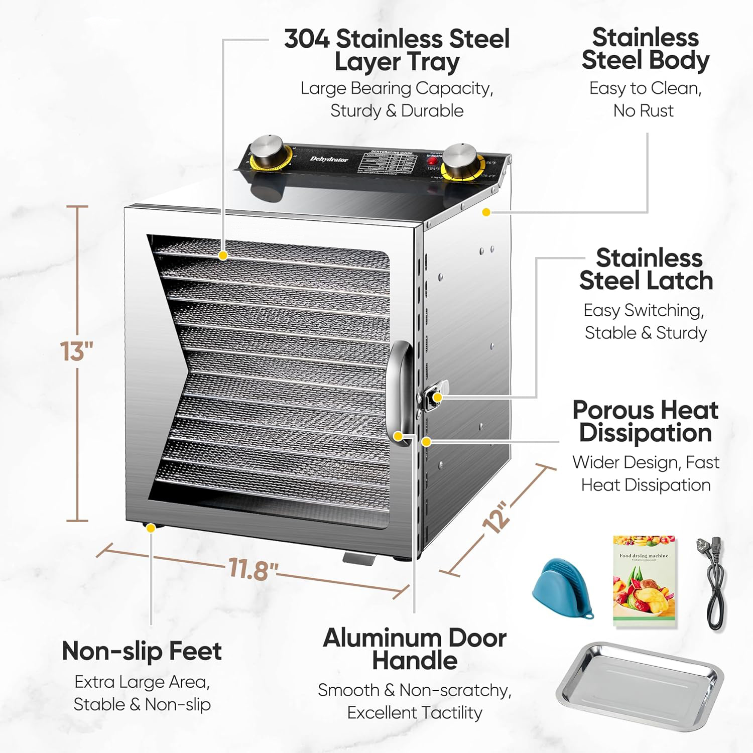 Commercial Home Stainless Stee - Dehydrator Tray Electric reseña y precio