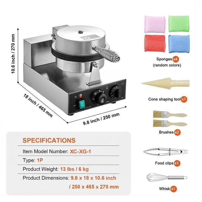 Electric Ice Cream Cone Maker, - Ice Cream Maker Electric reseña y precio