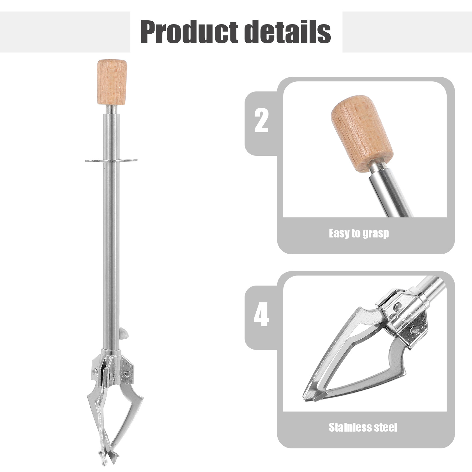 1pc Stainless Steel Food Tong  - Kitchen Appliances Shelves reseña y precio