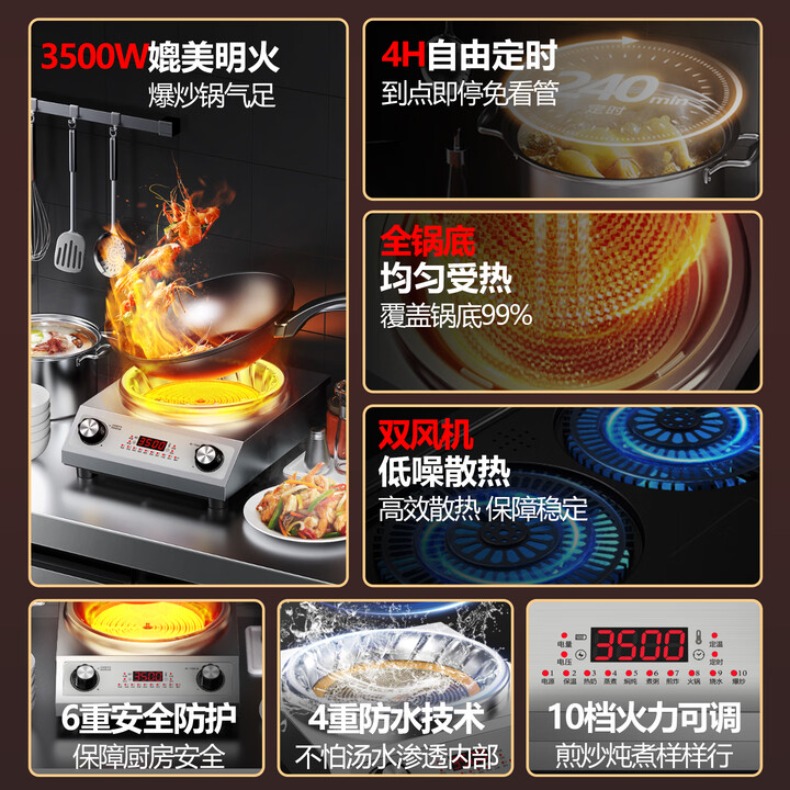 Electric Ceramic Stove Househo - Wok Electric Flat reseña y precio