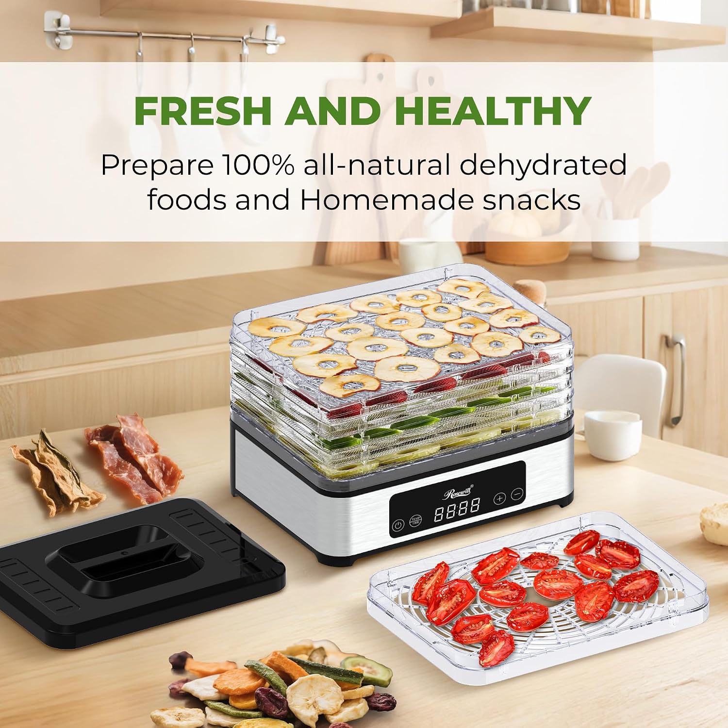 5-Tray Food Dehydrator with Ad - Dehydrator Tray Electric reseña y precio