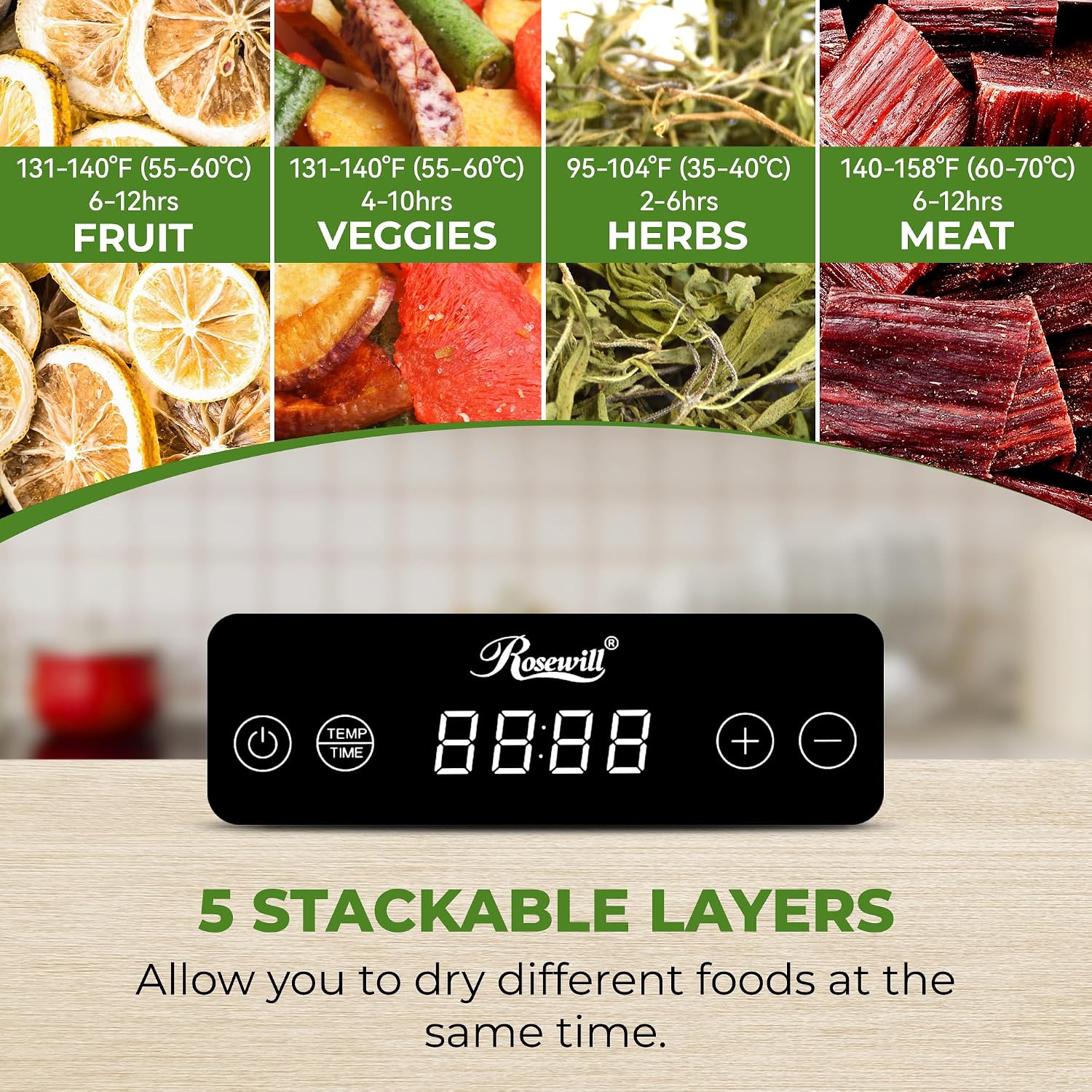 5-Tray Food Dehydrator with Ad - Dehydrator Tray Electric reseña y precio