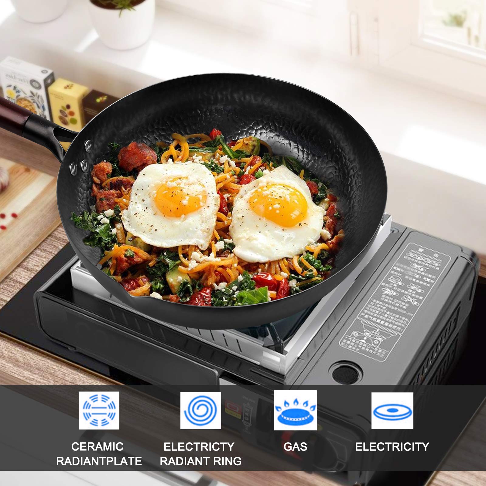 Carbon Steel Wok,Woks and Stir - Wok Electric Flat reseña y precio
