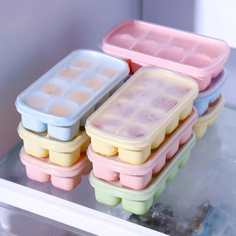 8-Grid Ice Cube Trays Silicone - Kitchen Appliances Shelves reseña y precio