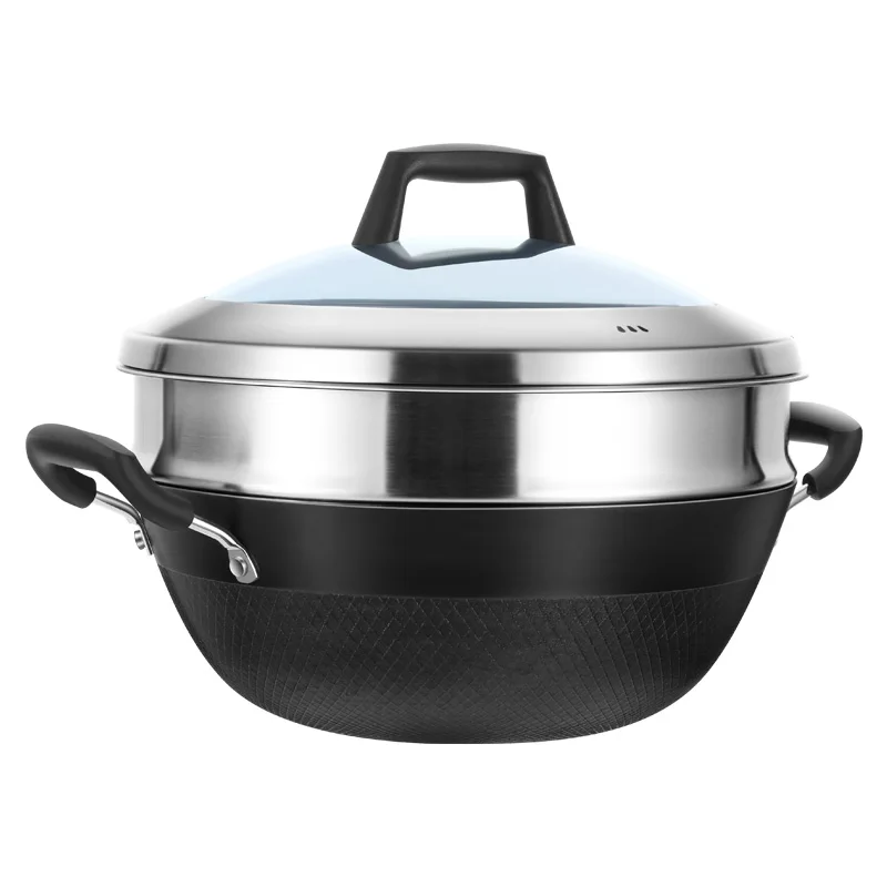 Flat bottom frying pan Stainle - Wok Electric Flat reseña y precio