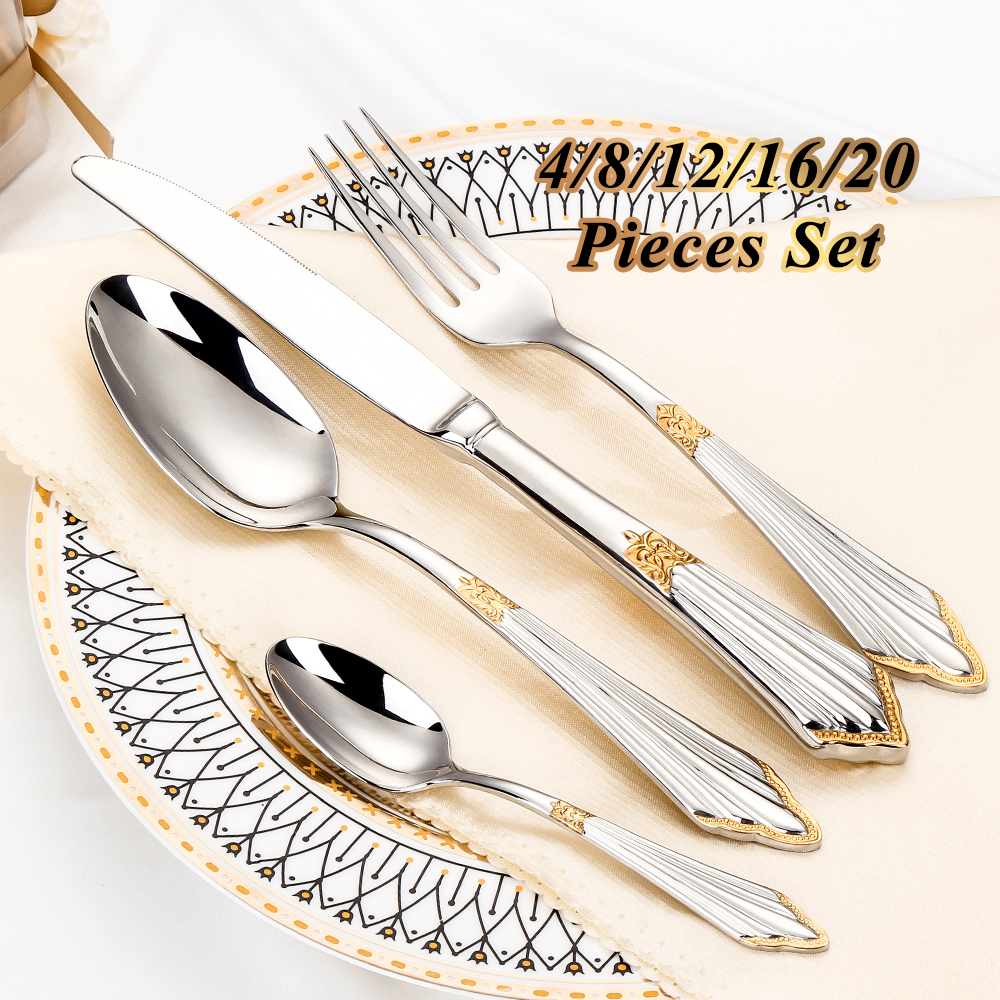 4/8/12/16/20 Pieces Gold Plate - Kitchen Appliances Luxury reseña y precio